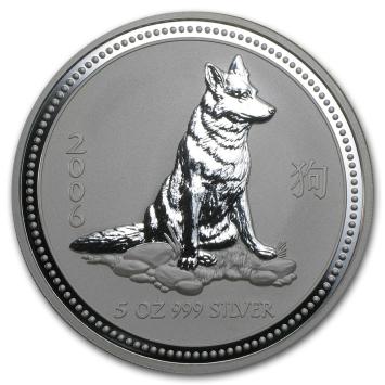 Australië Lunar 1 Hond 2006 5 ounce silver